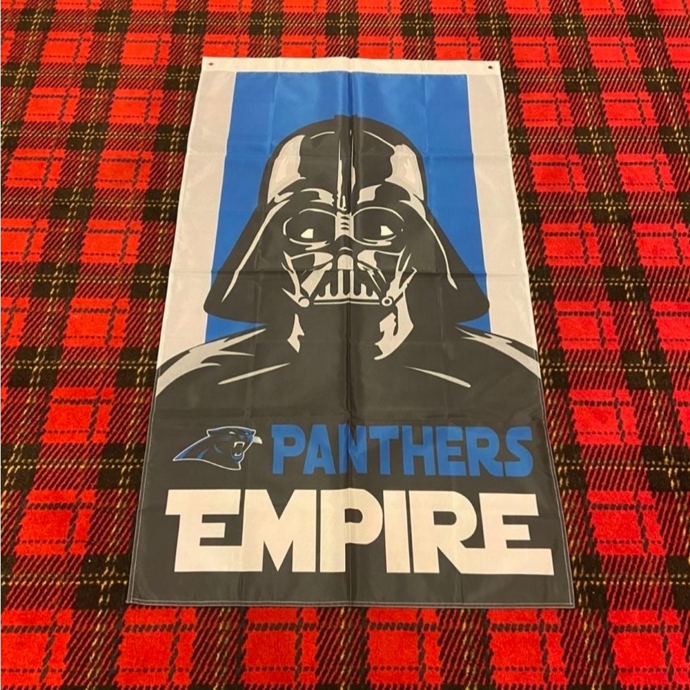 Brand new Carolina Panthers banner flag